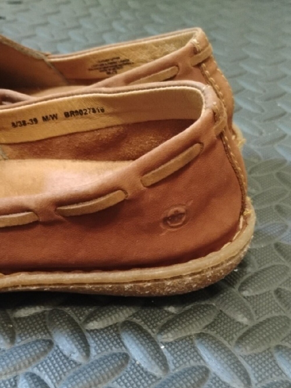 Born Women's Slip-On Leather Loafers in Cognac Brown - Picture 6 of 7